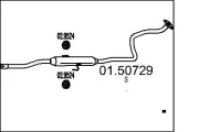 Mittelschalldämpfer MTS 01.50729