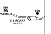 Mittelschalldämpfer MTS 01.50833