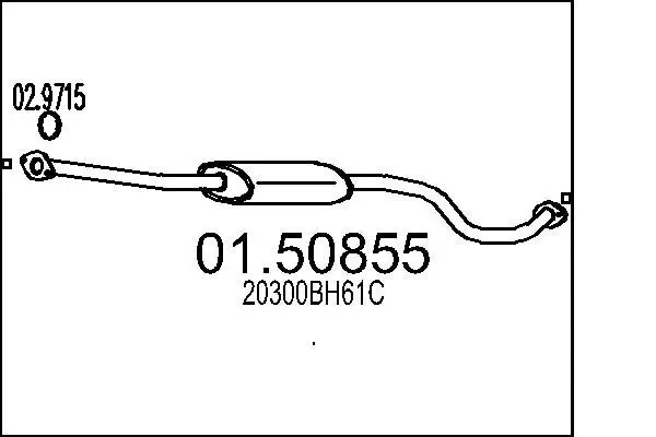 Mittelschalldämpfer MTS 01.50855