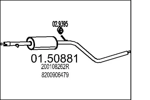 Mittelschalldämpfer MTS 01.50881