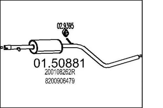 Mittelschalldämpfer MTS 01.50881 Bild Mittelschalldämpfer MTS 01.50881