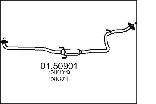 Mittelschalldämpfer MTS 01.50901 Bild Mittelschalldämpfer MTS 01.50901