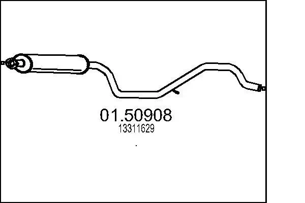 Mittelschalldämpfer MTS 01.50908