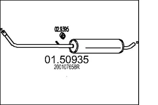 Mittelschalldämpfer MTS 01.50935 Bild Mittelschalldämpfer MTS 01.50935