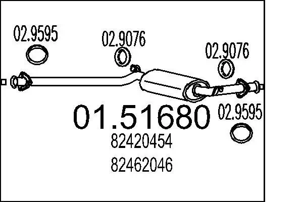 Mittelschalldämpfer MTS 01.51680
