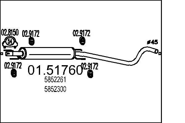 Mittelschalldämpfer MTS 01.51760