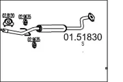 Mittelschalldämpfer MTS 01.51830
