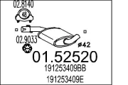 Mittelschalldämpfer MTS 01.52520
