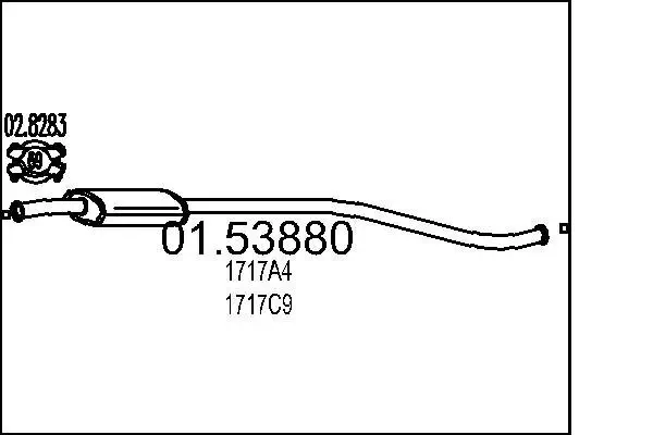 Mittelschalldämpfer MTS 01.53880