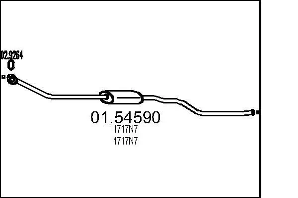 Mittelschalldämpfer MTS 01.54590