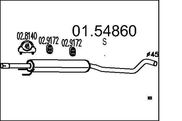 Mittelschalldämpfer MTS 01.54860