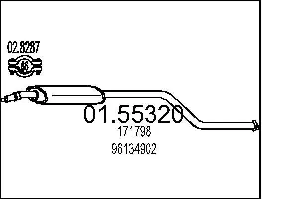 Mittelschalldämpfer MTS 01.55320