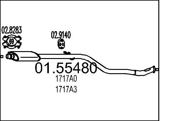 Mittelschalldämpfer MTS 01.55480