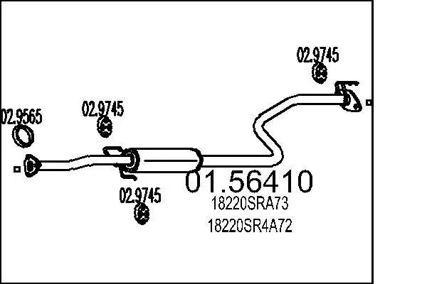 Mittelschalldämpfer MTS 01.56410