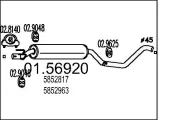 Mittelschalldämpfer MTS 01.56920
