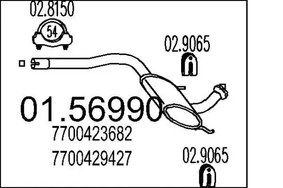 Mittelschalldämpfer MTS 01.56990 Bild Mittelschalldämpfer MTS 01.56990