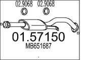 Mittelschalldämpfer MTS 01.57150