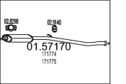 Mittelschalldämpfer MTS 01.57170