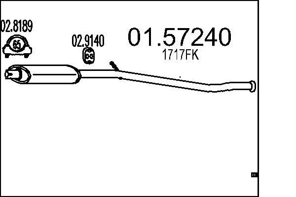 Mittelschalldämpfer MTS 01.57240