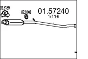 Mittelschalldämpfer MTS 01.57240