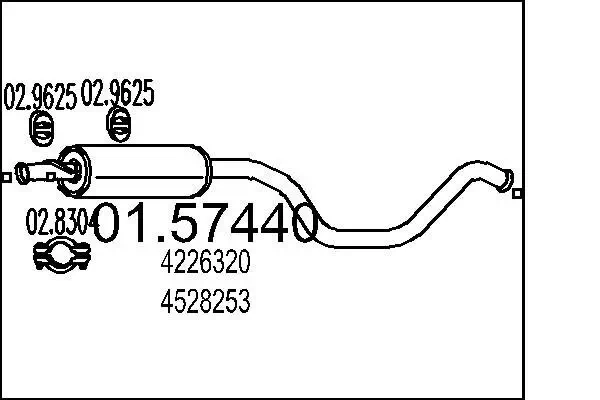 Mittelschalldämpfer MTS 01.57440