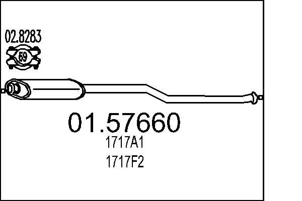 Mittelschalldämpfer MTS 01.57660