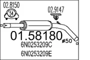 Mittelschalldämpfer MTS 01.58180