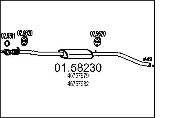 Mittelschalldämpfer MTS 01.58230