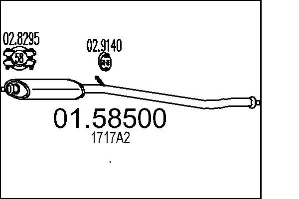 Mittelschalldämpfer MTS 01.58500