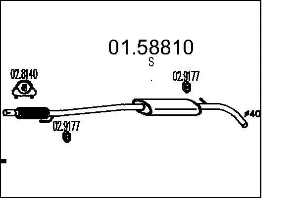 Mittelschalldämpfer MTS 01.58810