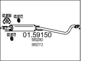 Mittelschalldämpfer MTS 01.59150