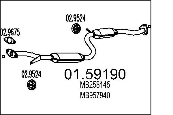 Mittelschalldämpfer MTS 01.59190