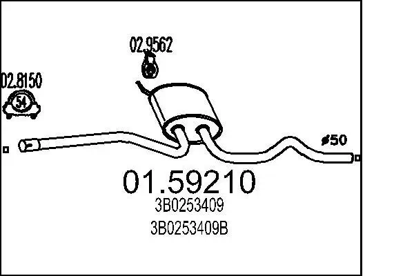 Mittelschalldämpfer MTS 01.59210