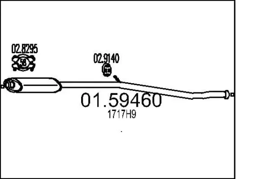 Mittelschalldämpfer MTS 01.59460 Bild Mittelschalldämpfer MTS 01.59460