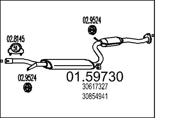 Mittelschalldämpfer MTS 01.59730