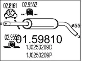 Mittelschalldämpfer MTS 01.59810