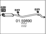 Mittelschalldämpfer MTS 01.59890