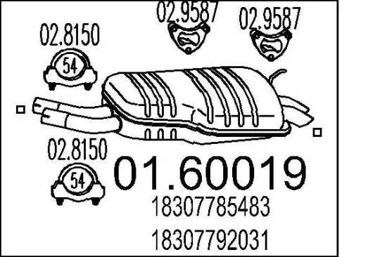 Endschalldämpfer MTS 01.60019 Bild Endschalldämpfer MTS 01.60019