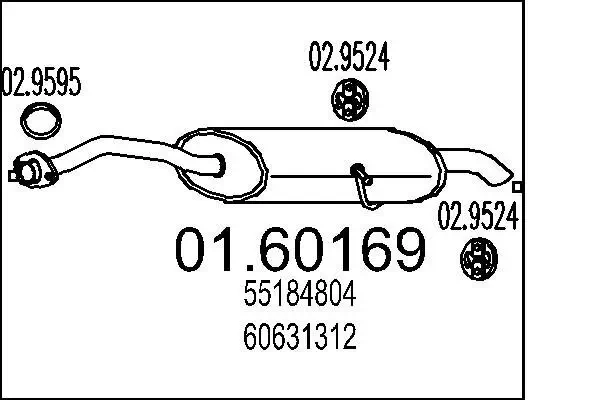 Endschalldämpfer MTS 01.60169