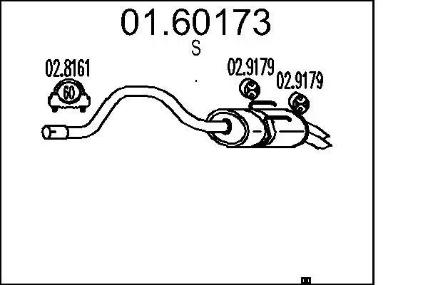 Endschalldämpfer MTS 01.60173