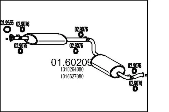 Endschalldämpfer MTS 01.60209 Bild Endschalldämpfer MTS 01.60209