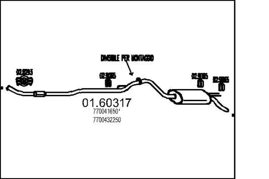 Endschalldämpfer MTS 01.60317 Bild Endschalldämpfer MTS 01.60317