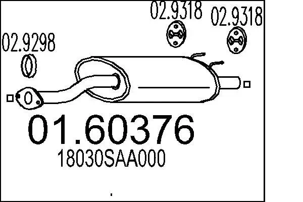 Endschalldämpfer MTS 01.60376