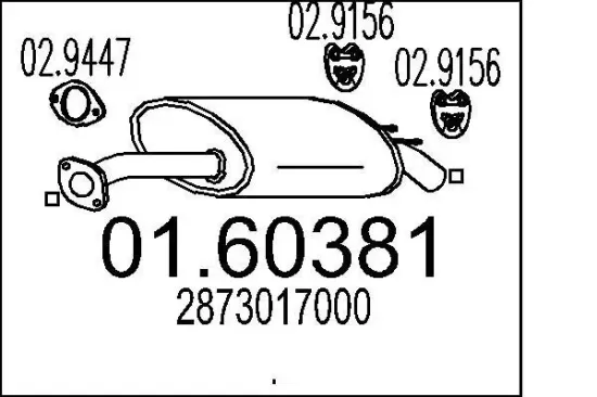 Endschalldämpfer MTS 01.60381 Bild Endschalldämpfer MTS 01.60381