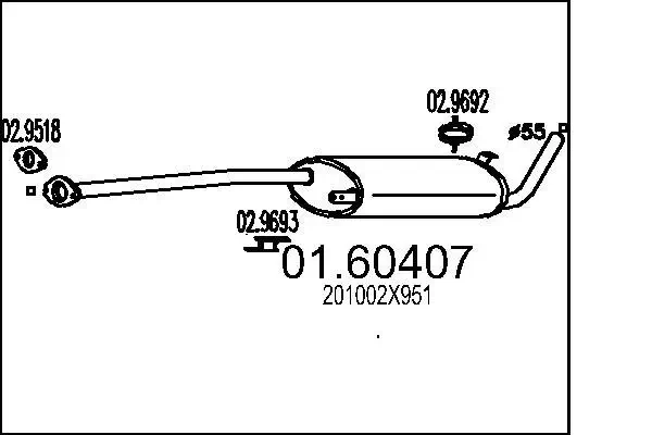 Endschalldämpfer MTS 01.60407