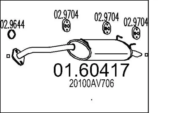 Endschalldämpfer MTS 01.60417 Bild Endschalldämpfer MTS 01.60417