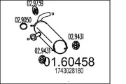 Endschalldämpfer MTS 01.60458
