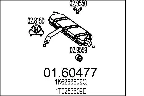 Endschalldämpfer MTS 01.60477