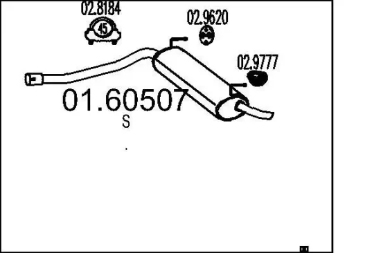 Endschalldämpfer MTS 01.60507 Bild Endschalldämpfer MTS 01.60507