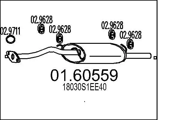 Endschalldämpfer MTS 01.60559